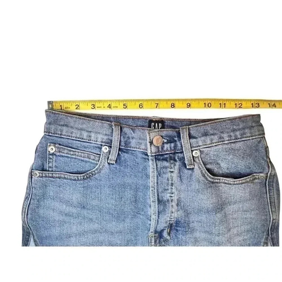 GAP DENIM TWO TONE MIDI PENCIL SKIRT WOMEN’S•SIZE 26•LIGHT AND MEDIUM DE… - Picture 5 of 6